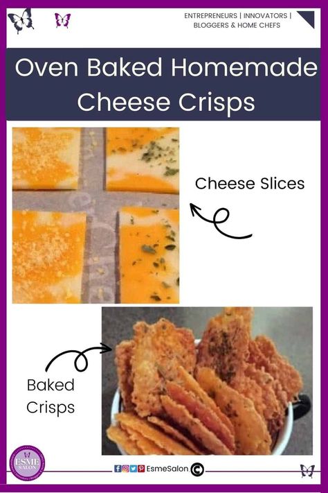 Baked Cheese Slices, Baked Cheddar Crisps, Oven Baked Cheese Crisps, Oven Cheese Crisps, Cheese Chips Baked, Cheese Crisps Baked, Oven Baked Cheese, Baked Cheese Crisps, Cheese In The Oven