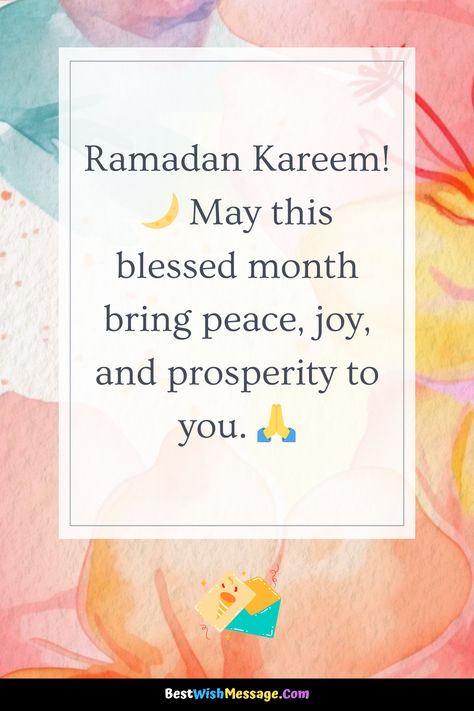 Ramadan is here! 🌙✨ May this blessed month bring peace, prosperity, and spiritual growth to your life. Wishing you a joyful Ramadan Kareem filled with divine blessings. 🙏🌙 #RamadanKareem #RamadanMubarak #BlessedRamadan #IslamicBlessings #HolyMonth #Ramadan Ramadan Kareem Wishes, Ramadan Mubarak Wishes, Happy Ramadan Mubarak, Ramadan Tips, Praying For Your Family, Wishes For Husband, Divine Blessings, Eid Mubarak Wishes, Help The Poor