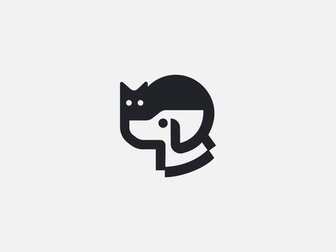 K9 by Stevan Rodic on Dribbble Dog And Cat Logo, Logo Design Negative Space, Cat Logo Design, Negative Space Logo, Dog Logo Design, Pet Brand, Space Logo, Pet Logo, Logo Animal