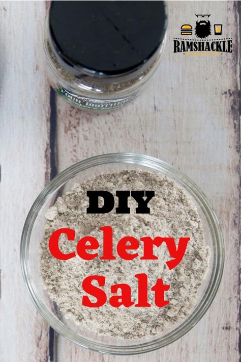 How to make celery salt. This simple recipe can get you by in a pinch or give you more control over your recipes. #ramshacklepantry #celerysalt #diy Store Fresh Herbs, Salt Recipes, Pantry Recipes, Celery Salt, Baking Secrets, Homemade Pantry, Herb Seasoning, Low Sodium Recipes, Homemade Spices