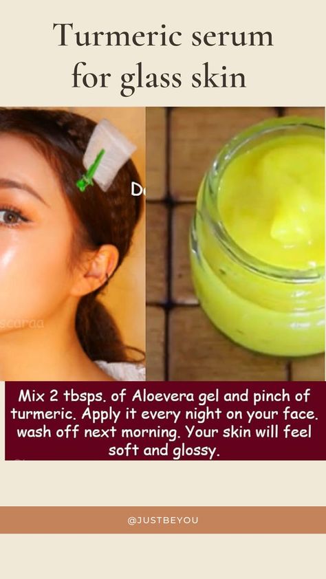 #wrinkle #clearskin #smoothskin #softskin #beautytips #tips # Recipes With Turmeric, Turmeric Serum, Turmeric Skin Care, Wrinkles Remedies Face, Glossy Skin, Beauty Treatments Skin Care, Natural Skin Care Ingredients, Hairstyle Tips, Turmeric Recipes