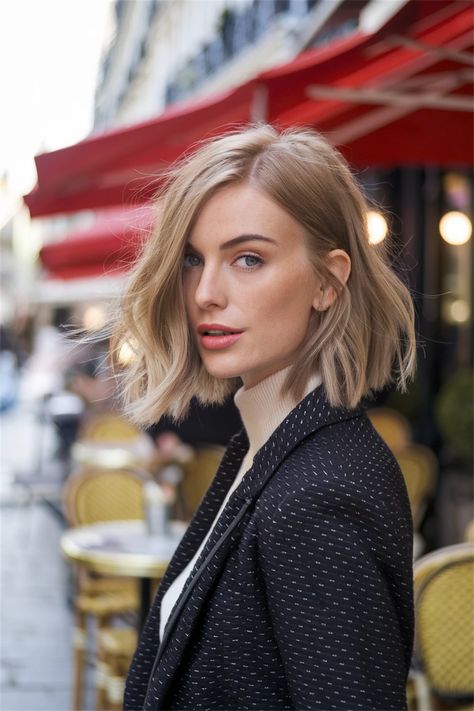 Elevate your style with a medium length haircut that embodies the quintessential French flair. This look combines soft layers with a subtle wave, giving a relaxed yet sophisticated vibe. Perfect for any occasion, the French-inspired medium length haircut is versatile enough to be worn messy or polished, making it a go-to choice for modern trendsetters. Embrace the art of French chic! French Shoulder Length Hair, French Haircut Medium, French Haircut, French Girl Hair, Medium Length Haircut, Soft Layers, French Twist, French Chic, Shoulder Length Hair