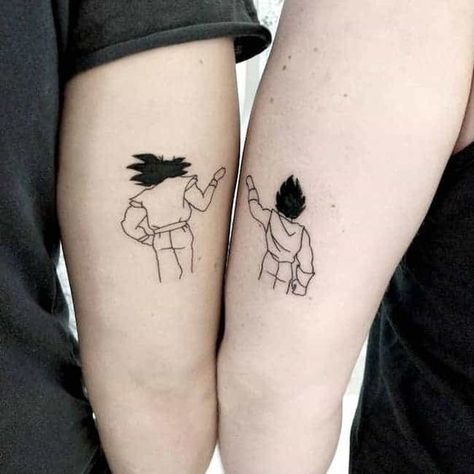 Small Friendship Tattoos, Bro Tattoos, Matching Friendship Tattoos, Train Tattoo, Friend Tattoos Small, Dbz Tattoo, Cousin Tattoos, Globe Tattoos, Brother Tattoos