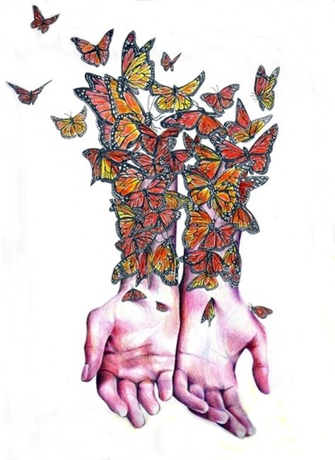 utterfly effect by Kate Louse Powell     ritish painter   Tutt'Art@ () Kate Powell, Butterflies, Art