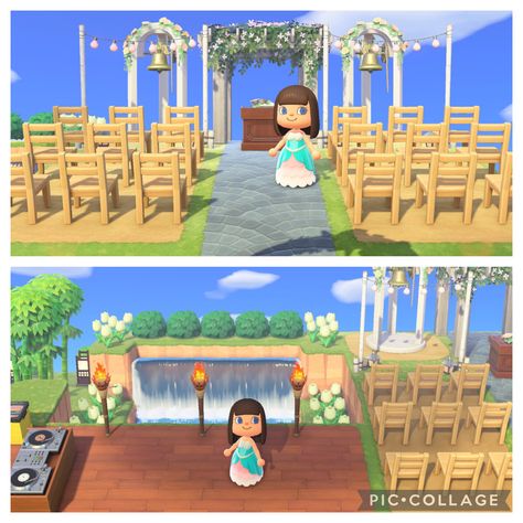 Dance Floor Animal Crossing, Animal Crossing Wedding, Wedding Area, Sky Pool, Dance Floor Wedding, Dj Booth, Tiki Bar, Picnic Area, Zen Garden