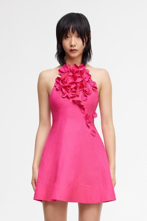 ACLER | Dresses – Page 4 – Acler Australian Clothing, Pink Azaleas, Laser Cut Design, Dresses Australia, Breezy Dress, Pink Fits, 3d Laser, Lasercut Design, Halter Neckline