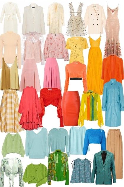 Bright Spring Soft Natural, Spring Light Warm Outfit, Light Spring Color Combinations, True Spring Outfits Aesthetic, Light Spring Fashion, Light Spring Neutrals, Light Spring Color Palette Outfits Capsule Wardrobe, Light Spring Outfits Color Palettes, Spring Colour Palette Outfits