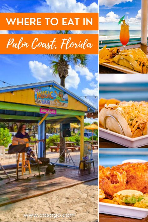 Palm Coast Florida Things To Do, Palm Springs Florida, West Palm Beach Restaurants, Flagler Beach Florida, Florida Activities, Coast Restaurant, Palm Coast Florida, Finger Lakes Ny, Florida East Coast