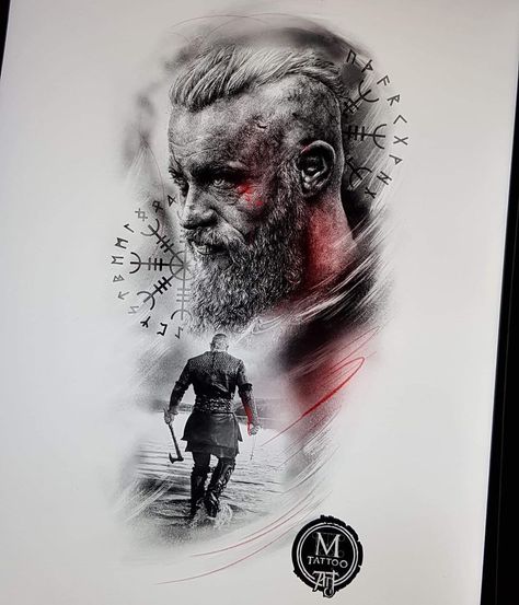 A imagem pode conter: uma ou mais pessoas Skull Tattoo Sleeve, Ragnar Lothbrok Tattoo, Viking Warrior Tattoos, Viking Tattoo Sleeve, Skull Girl Tattoo, Vikings Tattoo, Spartan Tattoo, Wolf Tattoo Sleeve, Knight Tattoo