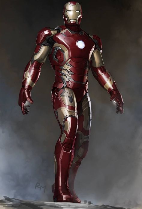 Iron Man (Tony Stark-Mark 43 "Age of Ultron" Suit) Iron Man Age Of Ultron Suit, Iron Man Age Of Ultron, Iron Man Concept Art, Ironman Tattoo, Iron Man Funny, Iron Man Quotes, Iron Man Artwork, Real Iron Man, Iron Man Logo