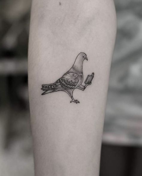 Flying Pigeon Tattoo, Pidgin Tattoo, Cute Pigeon Tattoo, Pigeon Tattoo Small, Quail Tattoo, Pigeon Tattoo, Skateboard Tattoo, Micro Tattoo, Rat Tattoo