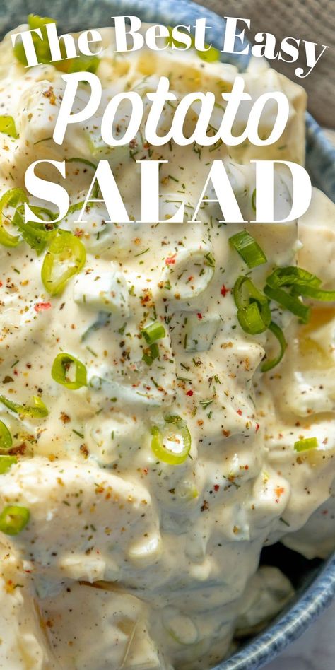 Easy Potato Salad Recipe, Russet Potato Salad Recipe, Patato Salad, Healthy Dressing Recipes, Potato Salad With Apples, Deviled Egg Potato Salad, Cream Cheese Potatoes, Homemade Potato Salads, Best Potato Salad Recipe