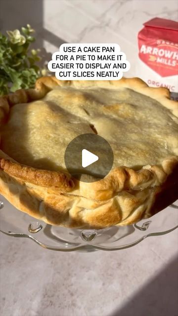 Arrowhead Mills on Instagram: "The holidays are coming, and it’s the perfect time to impress your guests with this easy pie hack! Using a cake pan gives your pie a clean, professional look and makes slicing a breeze. Who knew a simple swap could make such a difference? 🥧✨

SAVE this post for more holiday baking tips!

How to use a cake pan for a picture-perfect pie:

	1.	Line the cake pan with parchment paper to prevent sticking.
	2.	Press your pie crust evenly into the pan, covering the bottom and sides.
	3.	Fill with your favorite holiday pie filling.
	4.	Bake as usual, adjusting time for the pan if needed.
	5.	Let the pie cool completely, then carefully lift it out using the parchment.

Your pie will be beautifully shaped and ready to wow your guests this holiday season!

#realfood #ea Shaped Pie, Springform Pan Recipes, Baking Tips And Tricks, Holiday Pies, Festive Desserts, Best Pie, Easy Pie, Dessert Stand, Just Bake