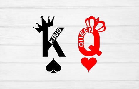 King And Queen Graffiti, King And Queen Logo, Queen Of Hearts Svg, Tattoo For Couples, King And Queen Of Hearts, King And Queen Pictures, Queen Of Hearts Tattoo, Finger Tattoos For Couples, King And Queen Crowns