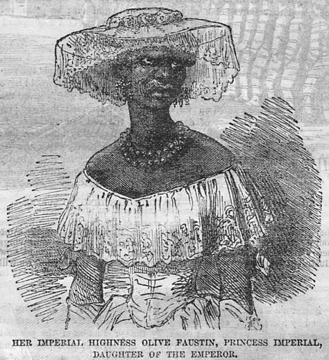 Her imperial highness Olive Faustin, princess imperial, daughter of the emperor - NYPL Digital Collections Haiti History, Daughter Of The Emperor, Haitian Culture, Vintage Millinery, History Painting, The Emperor, European Art, African Beauty, African American History