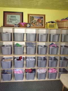 Moozann's Mind: How I Organized My Family Closet - Finally! Kids Closet Design, Large Family Organization, Kids Clothes Storage, Clothing Organizer, Family Closet, Basement Organization, Closet Clothes Storage, Stock Room, Storage Cubby