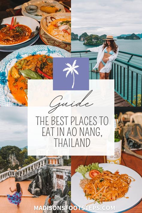 best places to eat in Ao Nang Thailand Krabi Thailand Food, Things To Do In Krabi, Aonang Krabi, Ao Nang Thailand, Thailand Restaurant, Ao Nang Beach, Thailand Tourist, Thailand Itinerary, Thailand Vacation