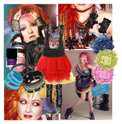 Cyndi Lauper by marijephotogirl on Polyvore featuring mode, Bess, John Rocha, Miss Ferriday, Vegetarian Shoes, Dorothy Perkins, Linea Pelle, Chan Luu, Janis Savitt and ASOS Cyndi Lauper Halloween Costume, Cindy Lauper Costume, Cindy Lauper 80's Outfit, Disfraz Rock And Roll, Cyndi Lauper Costume, Cindy Lauper 80's, 80s Theme Party Outfits, 80s Dress Up, Cindy Lauper