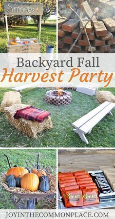 Are you looking for Fall harvest party ideas? You don't want to miss out on my backyard Fall harvest party with a s'more bar, campfire, and pumpkin patch for the kids! Fall First Birthday Party Ideas, Fall Harvest Party Ideas, Harvest Party Ideas, Entertaining Backyard, Backyard Party Ideas, Fall Festival Party, Fire Party, Bonfire Birthday, Fall Bonfire