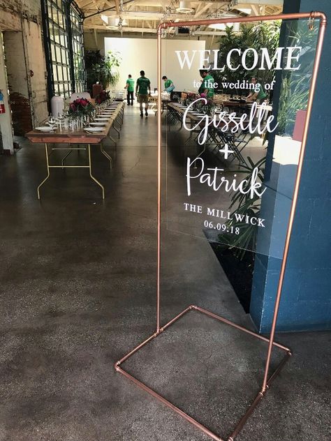 Pipe Seating, Copper Tube, Copper Wedding, Candle Sticks, Copper Pipe, Wedding Welcome Signs, Wedding Signage, Party Signs, Super Ideas