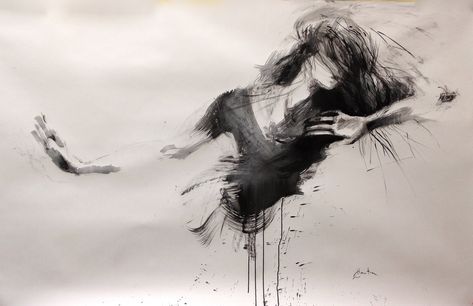 Thinker | #beautiful #abstractart #painting | #creative | To Live | To #dreams Weird Decorations, Ohad Naharin, Ewa Hauton, Dancer Drawing, Drawing Charcoal, Abstract Woman, Kunst Inspiration, Charcoal Art, Gesture Drawing