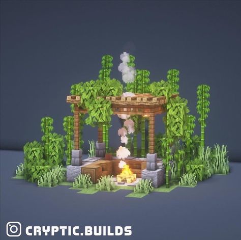 Minecraft Builds & Tips on Instagram: "8 Garden Ideas! 🪴 By: @cryptic.builds - Follow @minecrraftbuilds" Minecraft Fairycore Interior, Minecraft Small Waterfall Pond, Minecraft Gateway Ideas, Jungle Path Minecraft, Minecraft Dragon Egg Display Ideas, Minecraft Garden Archway, Animal Sanctuary Minecraft, Minecraft Water Feature, Minecraft Enchantment Area