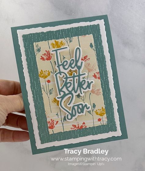 Wanted To Say Dies Stampin Up Cards, Wanted To Say Dies, Easy Greeting Cards, Wreath Cards, Feel Better Soon, Hand Made Greeting Cards, Stamping Ideas, Designer Series Paper, Fancy Fold Cards