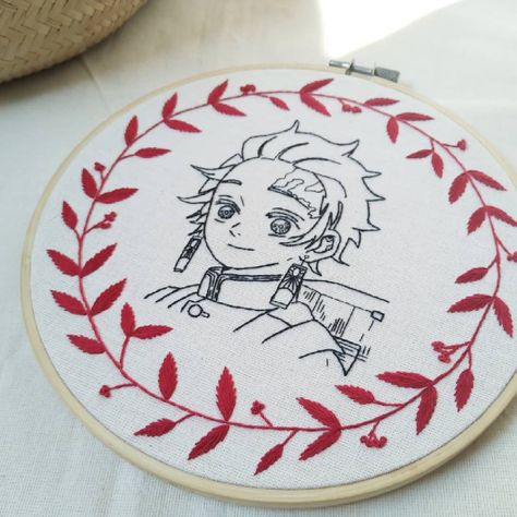 Tanjiro Demon Slayer Cross Stitch, Sweater Knitting Patterns Free, Hand Embroidery Patterns Vintage, Free Sweater Knitting Patterns, Demon Slayer Embroidery, Beading Patterns Free Tutorials, Cross Stitch Patterns Free Disney, Free Hand Embroidery Patterns, Printable Crochet Patterns