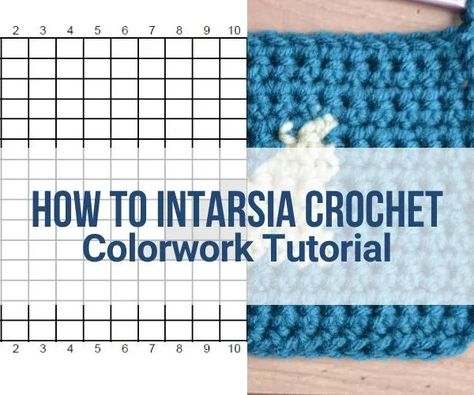 Intarsia Crochet Tutorial, Intarsia Crochet, Coaster Projects, Colorwork Chart, Yarn Skein, Foundation Single Crochet, Yarn Tail, Single Crochet Stitch, Crochet Chart