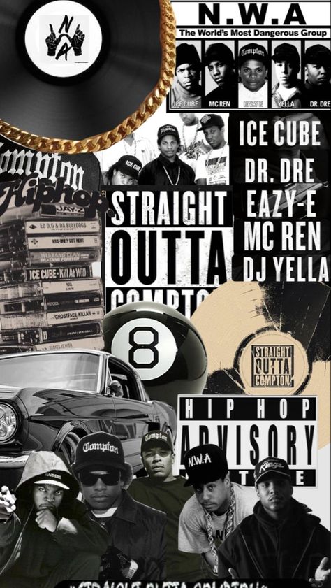 The Hundreds Wallpapers, Straight Outta Compton Poster, Hip Pop Wallpaper, Gangsta Wallpaper Iphone, Straight Outta Compton Wallpaper, Nwa Wallpaper, Nwa 90s Wallpaper, 90s Rnb Aesthetic Wallpaper, Gangster Background