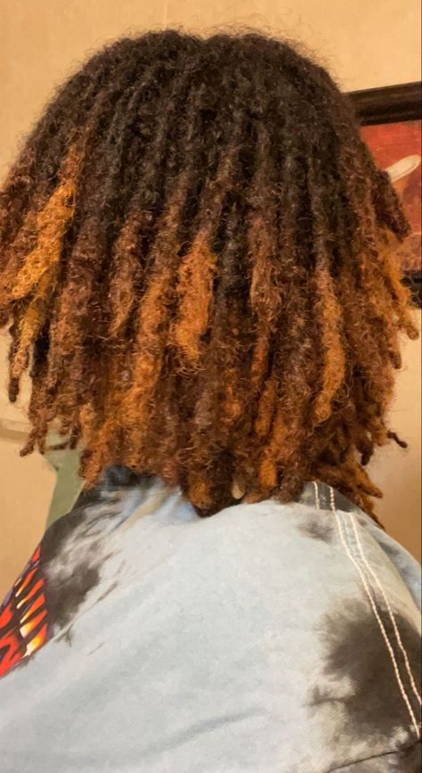 Color Tips On Locs, Dyed Locs Tips, Locs With Dyed Tips, Highlights In Locs, Locs With Dyed Ends, Loc Tips Dyed, Locs Dyed Tips, Locs With Colored Tips, Dyed Tips Locs