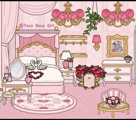 Coquette Toca Boca Room, Toca Boca Hotel Ideas, 5 Star Hotel Room Design, 5 Star Hotel Room, Princess Paper Dolls Printable, Toca Boca Hair Salon, Toca Life World Aesthetic Pfp, Bad Room Ideas, Diy Father's Day Crafts