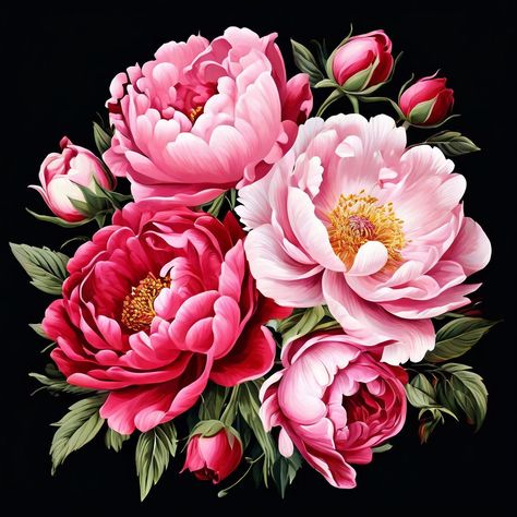 ruswandi rachman - Playground Textile Motifs, Flower Peony, Dark Flowers, Unusual Flowers, Art Social Media, Beautiful Rose Flowers, Create Art, Image Generator, Large Flowers