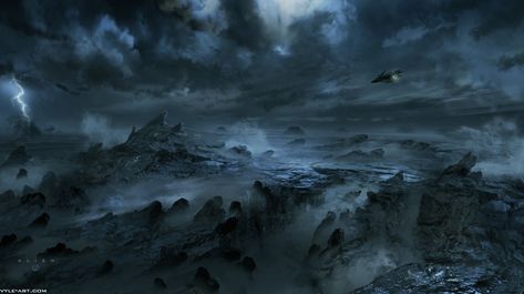 View Art, Digital Museum, Planets Art, Landscape Concept, Cosmic Horror, Chinese Landscape, Collaborative Art, Fantasy Places, Fantasy Setting