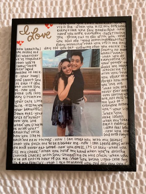 I Love Picture Frame For Him Diy, 1 Year Diy Anniversary Gift Ideas For Him, Picture Frame Valentines Day Gift, Gifts With Pictures Boyfriend, Printed Picture Ideas For Boyfriend, Picture Frame For Him, Anniversary Gift Ideas For Him Pictures, Valentines Gift For Boyfriend Sentimental, Boyfriend Picture Frame Gift