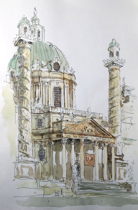 Art Alevel, Perspective Drawing Architecture, A Level Art Sketchbook, Interior Architecture Drawing, Watercolor Architecture, Architecture Sketchbook, Pen Art Drawings, Architecture Drawing Art, Architectural Sketch