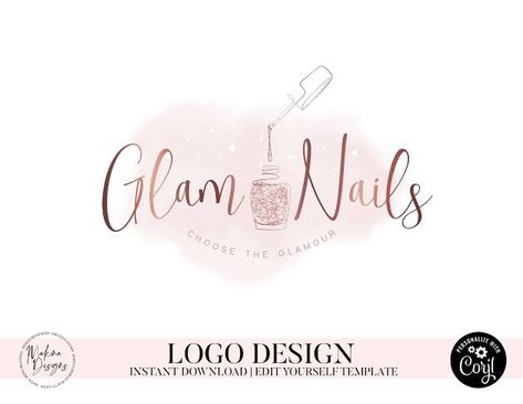 Logo Design Nails, Nail Logos Ideas, Nail Salon Names, Salon Names Ideas, Nails Logo, Hair And Nail Salon, Salon Logo Design, Eyelash Logo, Salon Names