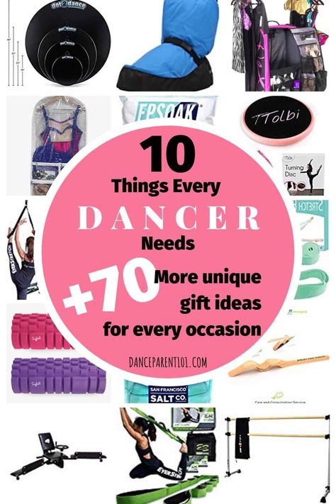 10 Things Every Dancer Needs! Plus 70 More Unique Gift Ideas! Christmas Gifts For Dancers, Dance Competition Bag, Dance Competition Gifts, Dance Parents, Dance Team Gifts, Dance Convention, Dance Comp, Plant Styling, Ballet Birthday