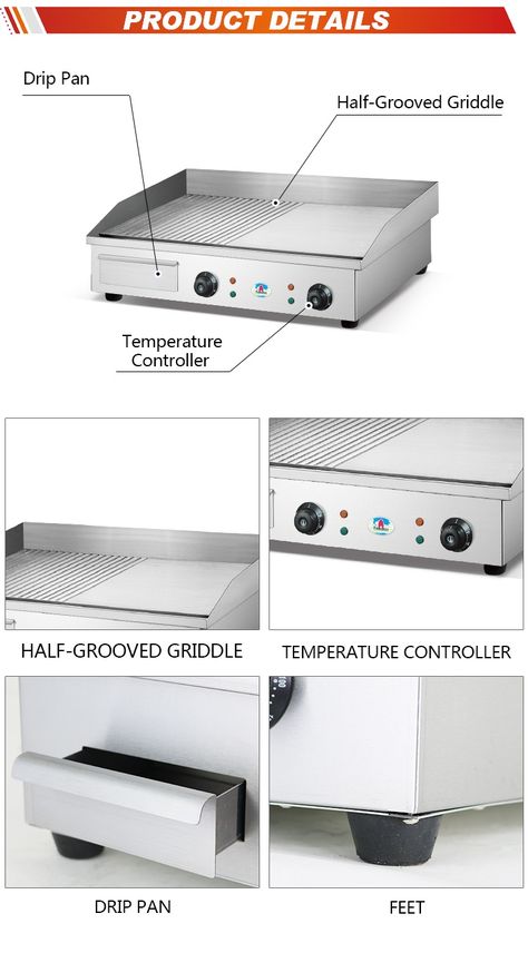 Heg-822 Half-grooved Commercial Table Top Flat Plate Electric Griddle - Buy Flat Griddle Pan,Electric Griddle Cast Iron,Stainless Steel Griddle Plate Product on Alibaba.com Stainless Steel Griddle, Flat Top Griddle, Electric Griddle, Griddle Pan, Cast Iron, Table Top, Electricity, Stainless Steel, Electronic Products