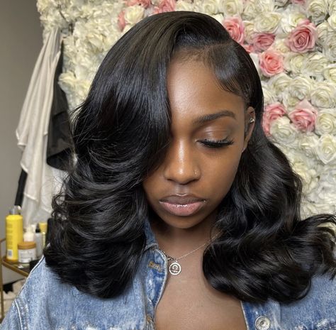 Side Part Sew In Braid Down, Sew In Curly Bob, Side Part Curly Bob, Affordable Human Hair Wigs, Best Lace Wigs, Birthday Plans, Sleek Ponytail Hairstyles, Sew In Hairstyles, Hair Company