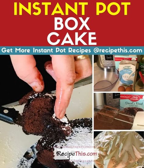 Instant Pot Cake Mix Recipes, Instant Pot Recipes Cake, Box Cake In Instant Pot, Cake In Pressure Cooker, This Old Gal Instant Pot Cheesecake, Chocolate Box Cake, Box Cake Recipes, Gooey Cake, Recipes Using Cake Mix