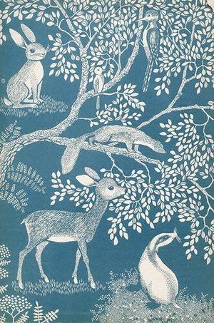 Bw Illustration, Konst Designs, Blue Illustration, Baby Wallpaper, Vintage Nursery, Tree Wallpaper, Art Et Illustration, Art And Illustration, Old Book