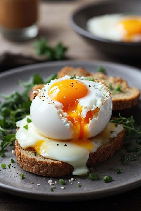 Air Fryer Poached Eggs | KitGiz Eggs Air Fryer Recipes, Air Fryer Poached Eggs, Air Fryer Eggs, Cooking Poached Eggs, Easy Poached Eggs, Poached Egg Recipe, How To Make A Poached Egg, Protein Rich Snacks, Quick Healthy Breakfast Ideas