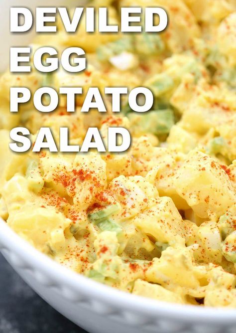 Egg Potato Salad, Deviled Egg Potato Salad, Best Potato Salad Recipe, Egg Potato, Potato Salad Recipe Easy, Classic Potato Salad, Easy Potato Salad, Six Sisters Stuff, Six Sisters