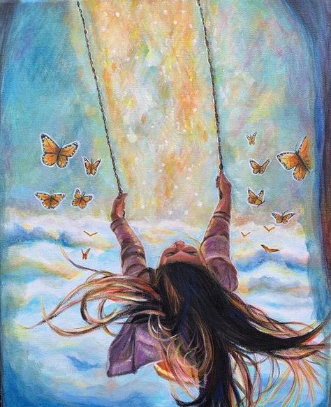 The Dandelion, Prophetic Art, Above The Clouds, Pics Art, Girly Art, Painting Inspiration, Art Lessons, Art For Kids, Beautiful Art