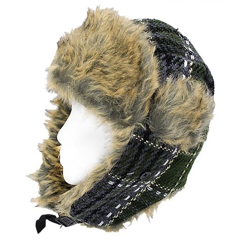 Trooper Hat, Ski Cap, Dog Hat, Fur Fashion, Plaid Design, Hats For Sale, Real Fur, Winter Looks, Hats For Women