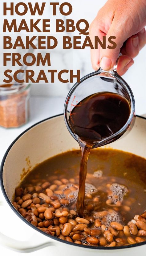 Homemade Bbq Beans, Dutch Oven Beans Recipe, Baked Beans From Dried Beans, Homemade Baked Beans From Dry Beans, Homemade Bbq Baked Beans, Slow Cooker Baked Beans From Dry Beans, Dutch Oven Beans, Baked Beans With Pinto Beans, Baked Beans From Dry Beans