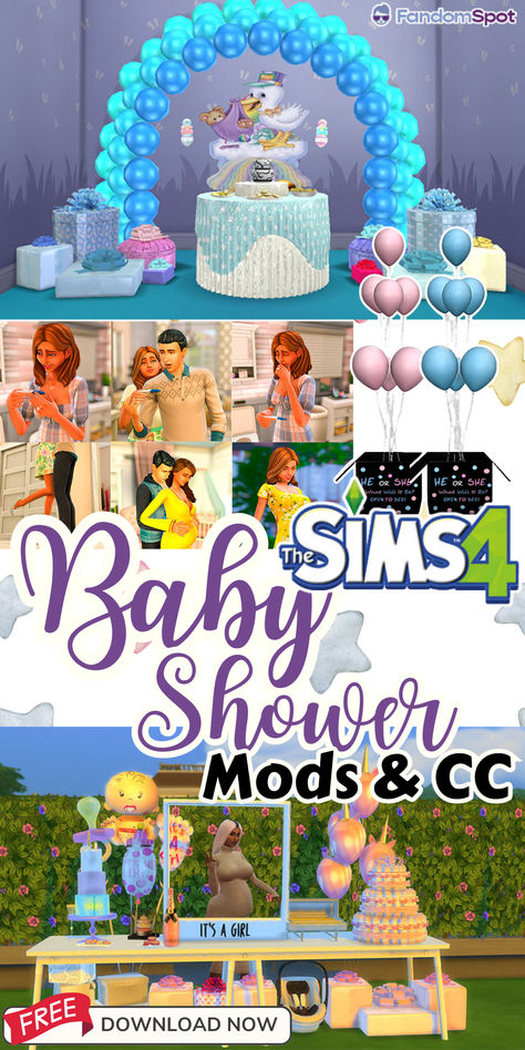 Sims4 Gender Reveal Cc, Sims 4 Cc Baby Shower Decor, Baby Shower Cc Sims 4, Sims 4 Aquarium Cc, Sims 4 Gender Reveal, Sims 4 Gender Reveal Cc, Sims 4 Baby Shower Cc, The Sims 4 Baby, Baby Shower Venues