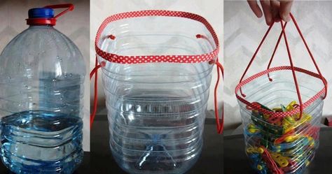 Te damos 5 sencillas ideas para que recicles tus botellas de plástico: macetas, comederos de pájaros, prácticos utensilios para el hogar...¡Seguro que te encantan! Recycle Water Bottles, Reuse Plastic Bottles, Astuces Diy, Plastic Bottle Crafts, Recycled Projects, Diy Bottle, Soda Bottles, Reuse Recycle, Recycled Bottles