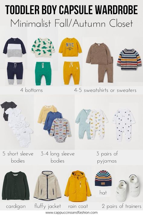 Toddler Boy Capsule Wardrobe with a free checklist. Minimalist baby and toddler wardrobe to make your mom life easier #capsulewardrobe #toddler #babytips #motherhood Baby Boy Capsule Wardrobe, Toddler Boy Capsule Wardrobe, Toddler Capsule Wardrobe, Minimalist Baby Clothes, Fall Winter Capsule Wardrobe, Capsule Wardrobe Checklist, Capsule Wardrobe Minimalist, Baby Mode, Free Checklist